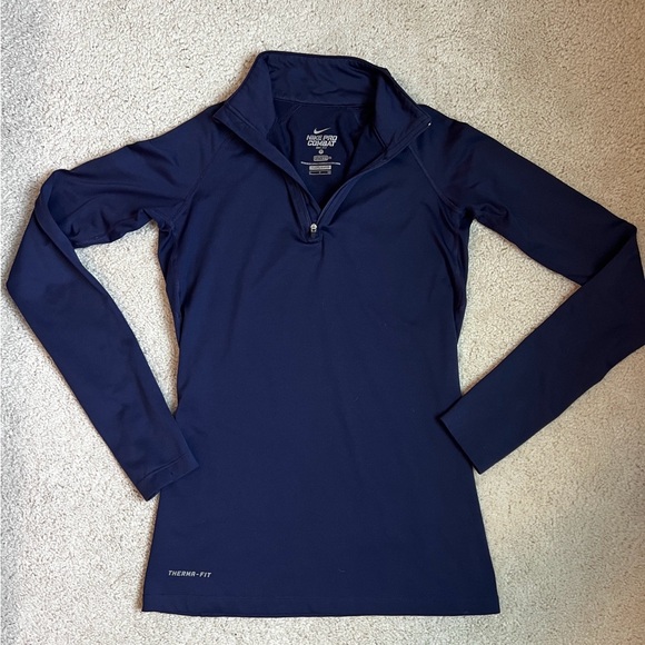Nike Pro Therma-FIT Quarter Zip Women’s Small Long Sleeve - Picture 4 of 7